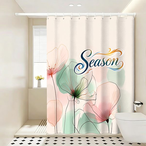Custom Dye-Sublimation Polyester Shower Curtains
