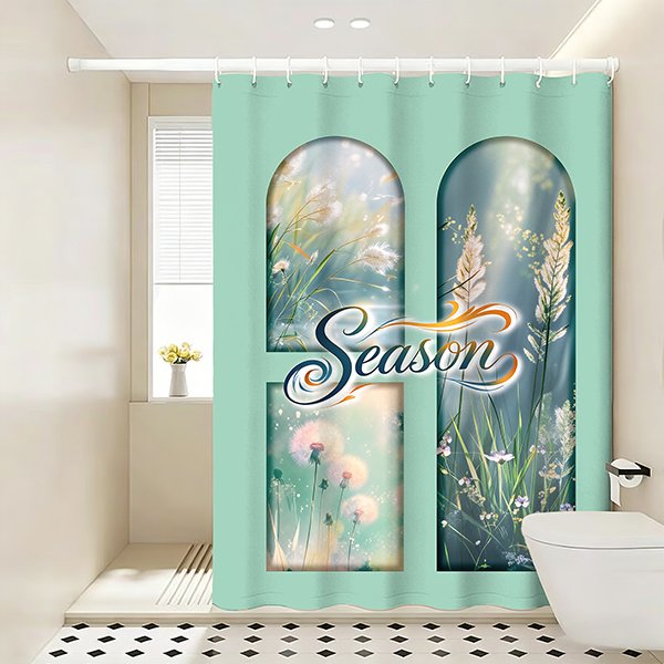 Custom Dye-Sublimation Polyester Shower Curtains
