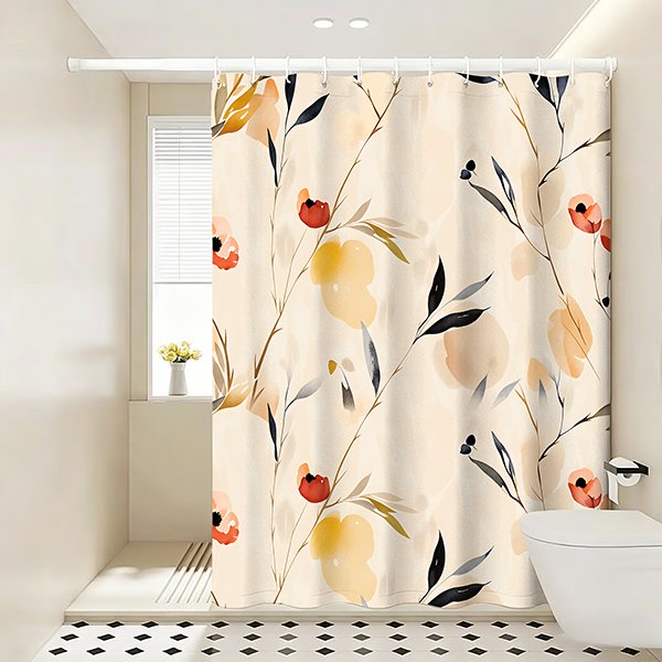 Custom Dye-Sublimation Polyester Shower Curtains