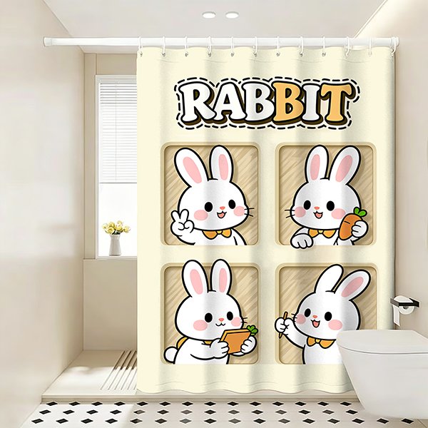 Custom Dye-Sublimation Polyester Shower Curtains